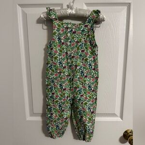 Mini Boden Floral Print Overalls (18-24 mos) 100% cotton